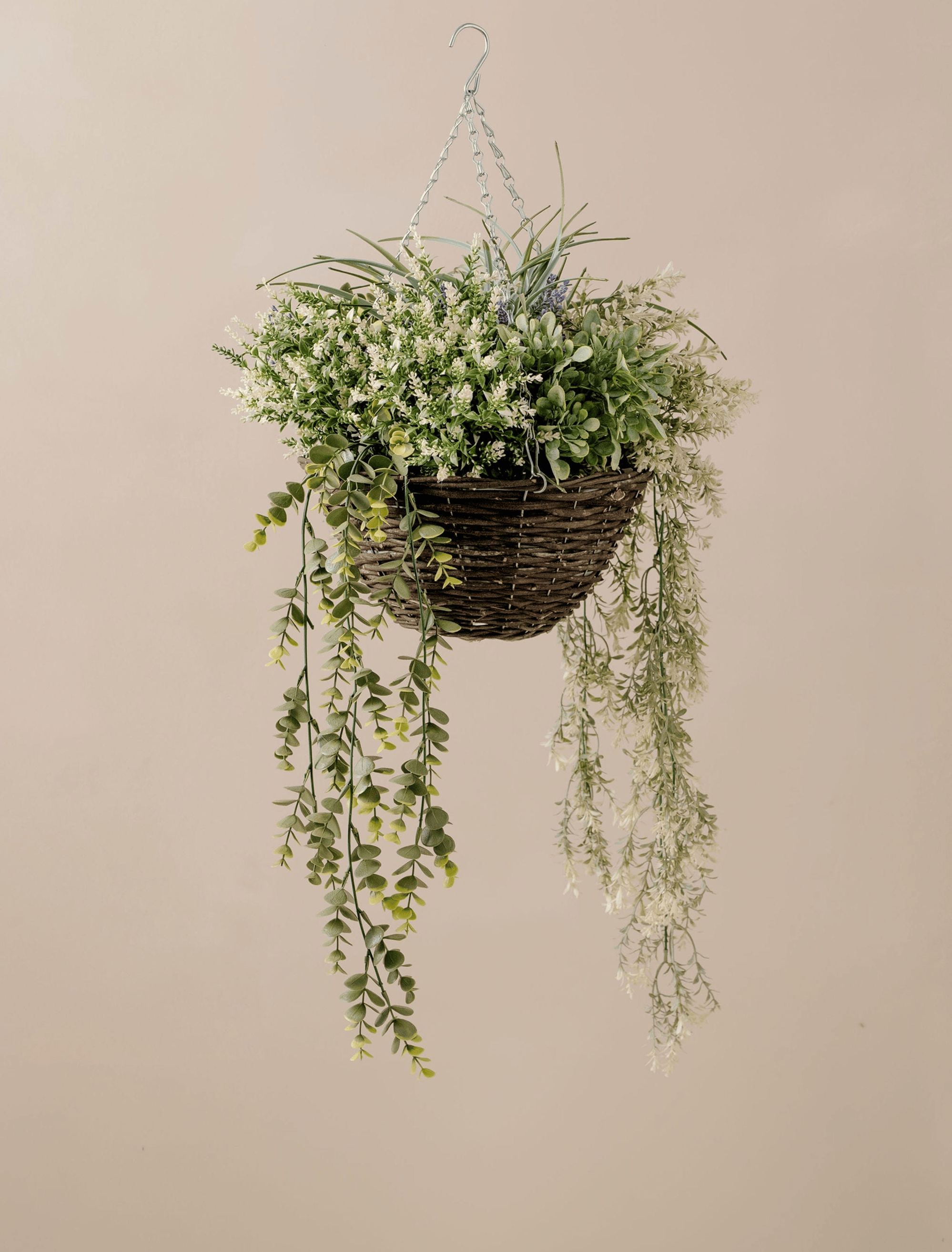 silk hanging plants baskets Outdoor Hanging Floral Basket