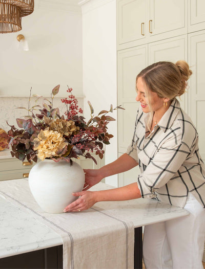 Faux Arrangement - Burgundy Berries & Hydrangea