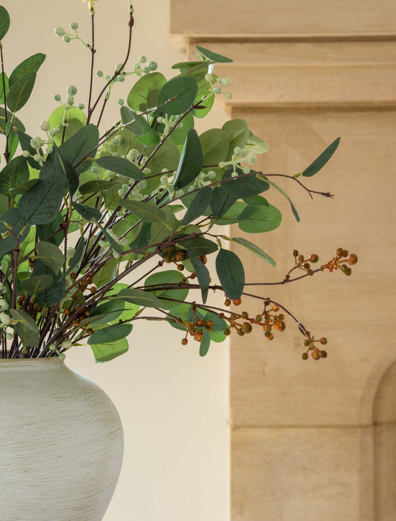 Faux Arrangement - Eucalyptus and Neutral Berry