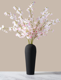 Tall Lola Vase - Textured Black