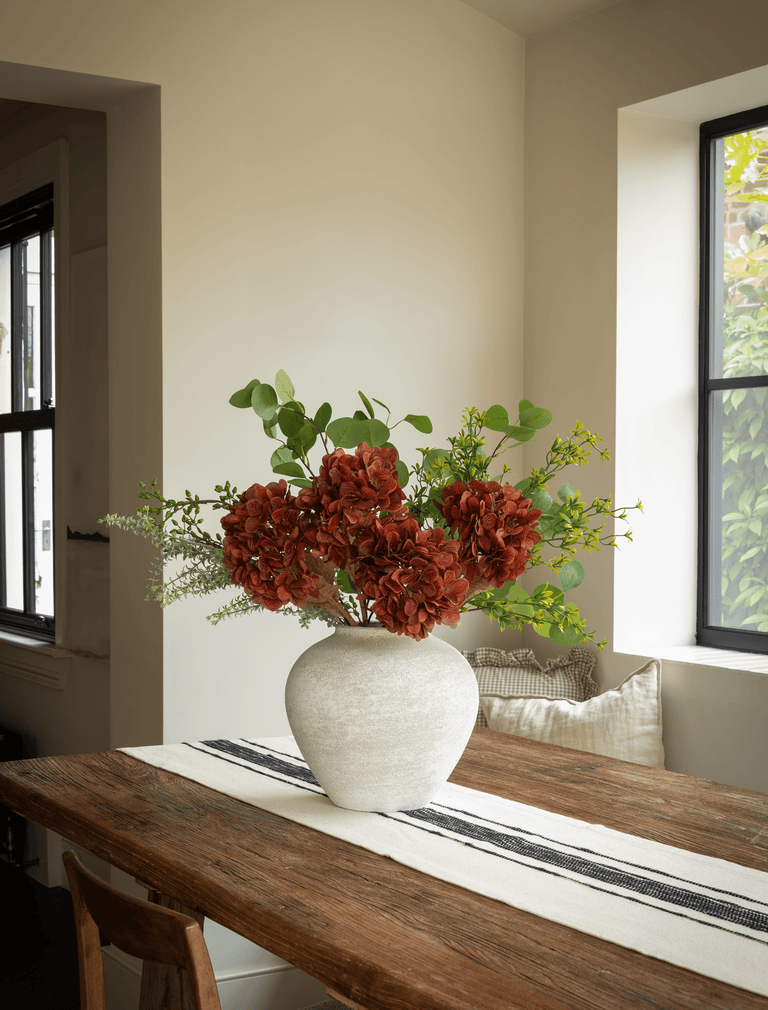 Faux Arrangement - Eucalyptus & Cinnamon Hydrangea