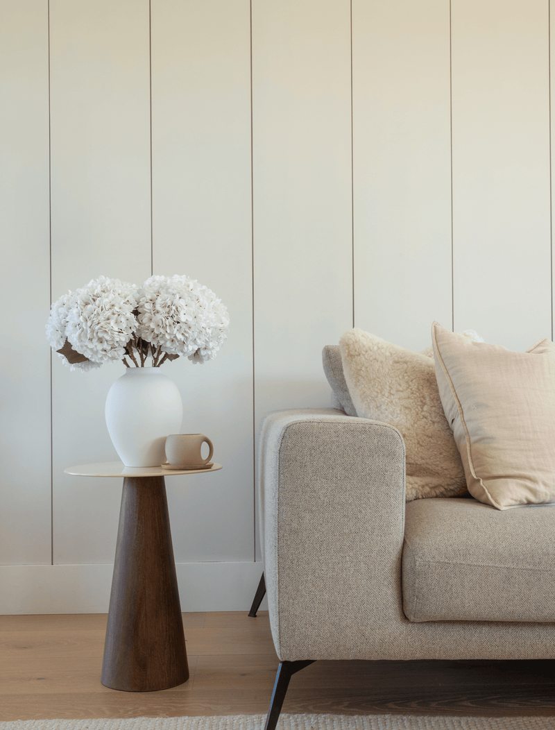Large Faux Hydrangea - White (5 Stems)