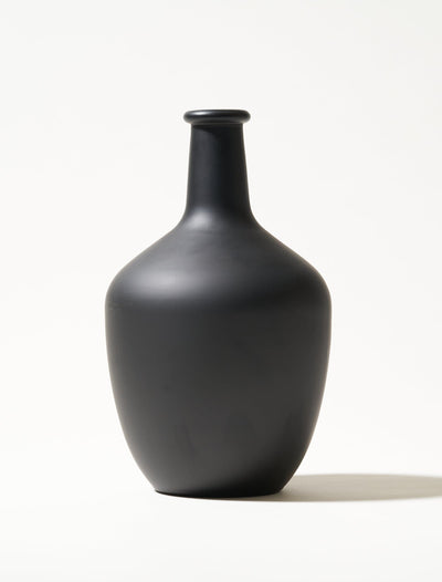 Matt Black Balloon Glass Vase