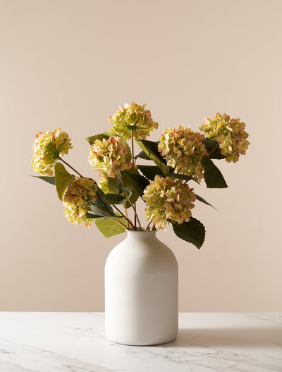 Faux Mini Hydrangea Bouquet - Citrus Rose