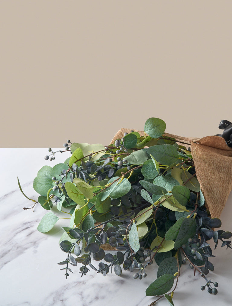 Faux Arrangement - Eucalyptus and Blue Berry