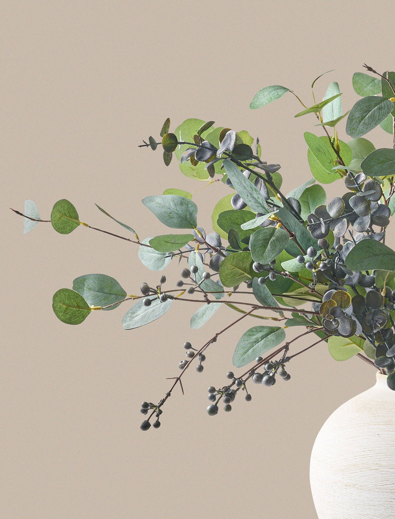 Faux Arrangement - Eucalyptus and Blue Berry