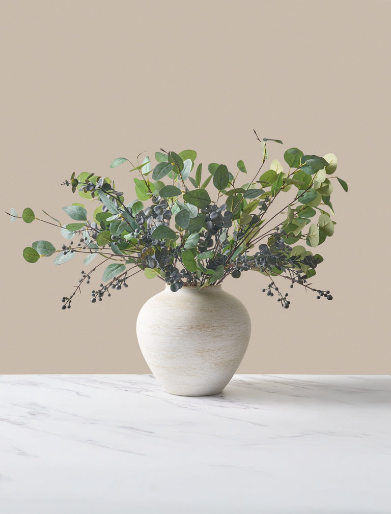 Faux Arrangement - Eucalyptus and Blue Berry