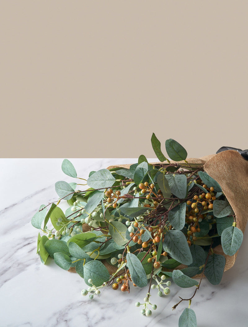 Faux Arrangement - Eucalyptus and Neutral Berry