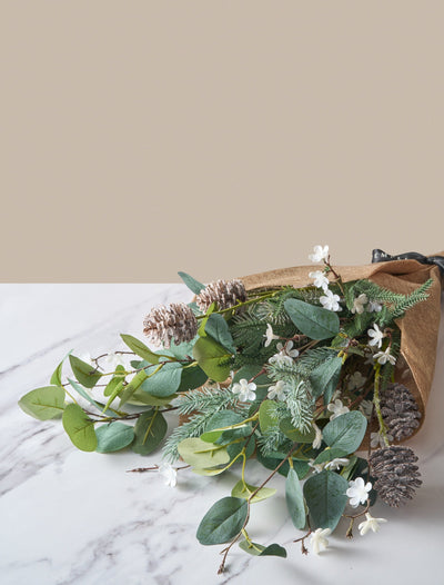Faux Arrangement - Eucalyptus and Winter White