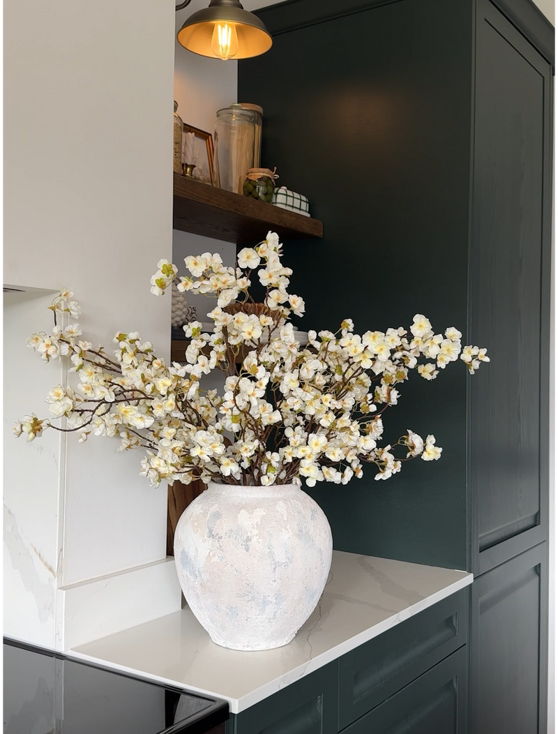 Faux Blossom - White (6 Stems)