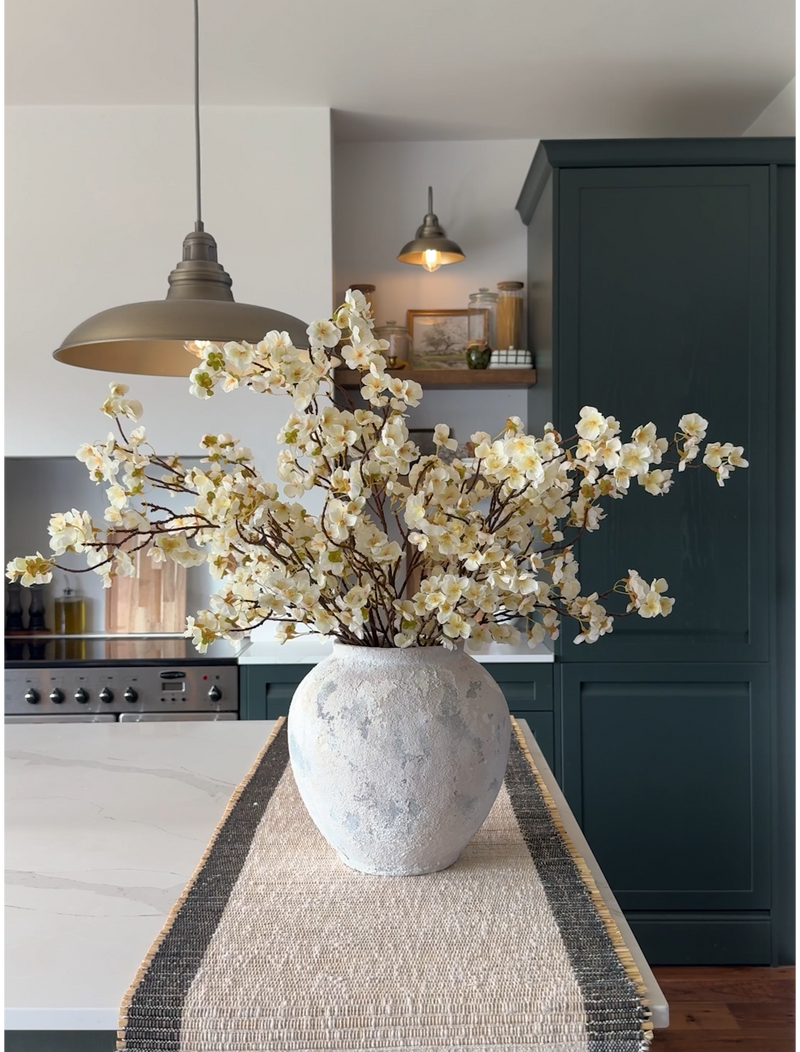 Faux Blossom - White (6 Stems)