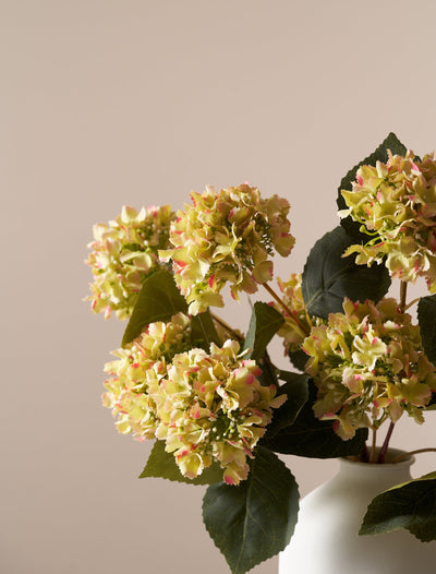 Faux Mini Hydrangea Bouquet - Citrus Rose