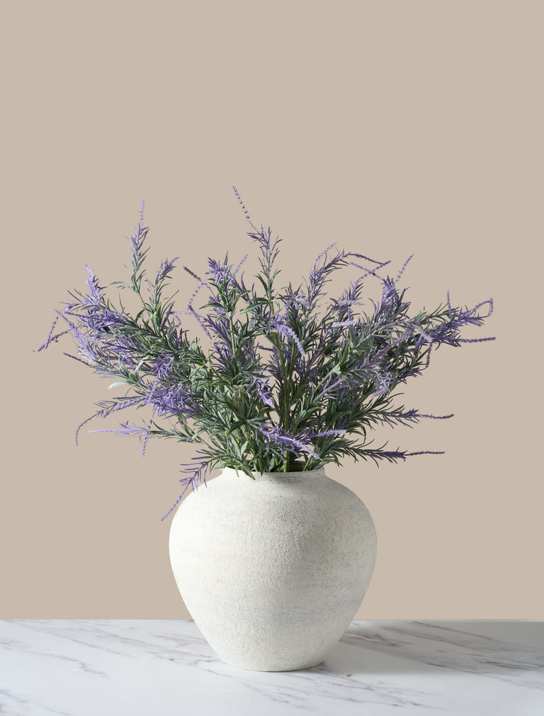 faux lavender potted plant Faux Lavender (5 Stems) – contempee