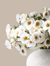 Faux Rose Arrangement - White (12 Stems / 72 Roses)