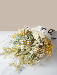 Faux Spring Arrangement - White & Yellow Meadow
