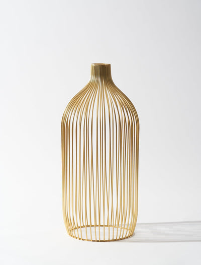 Tall Nala Outline Vase - Gold