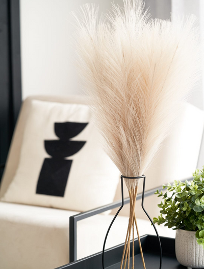 Faux Pampas Grass - Cream (5 Stems)