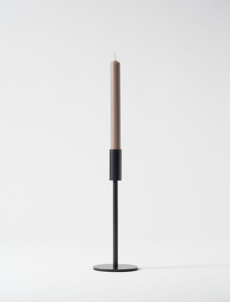 Tall Minimal Candle Holder - Black
