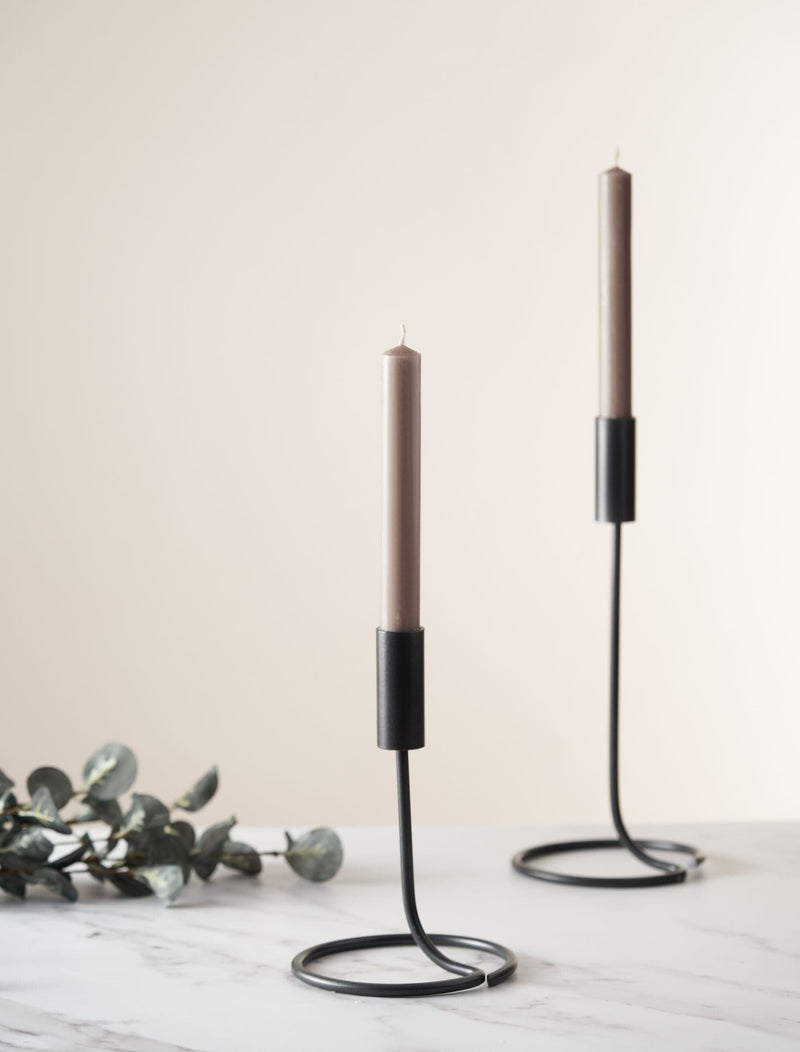 Tall Essential Candle Holder - Black