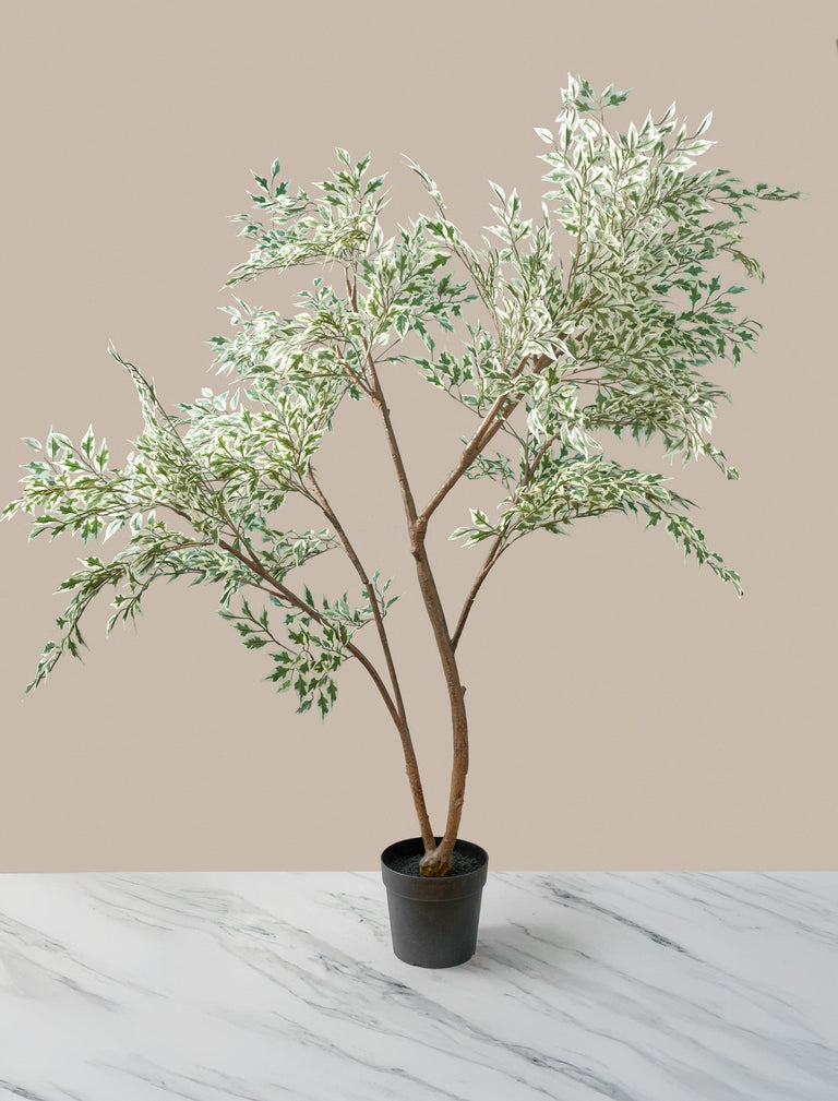 large faux potted plant Faux Ficus Anastasia Tree – contempee