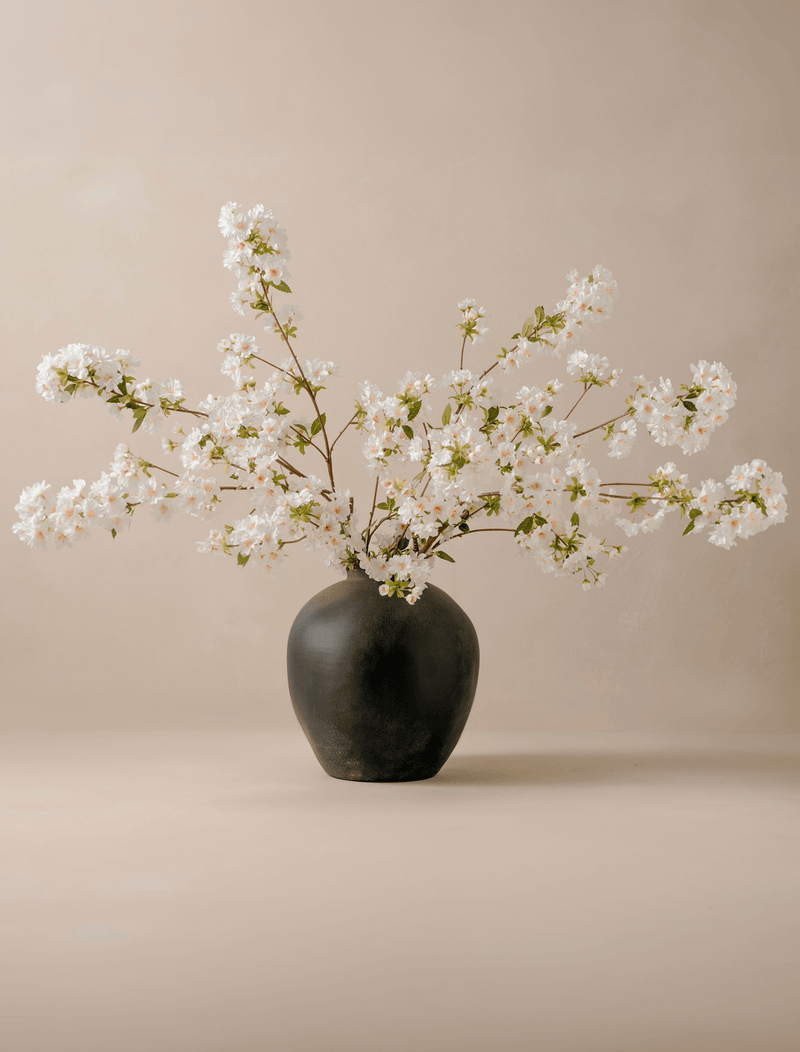 ☆値下げ☆ジョアン・アイザック　Pear Blossom Vase Faux Japanese Cherry Blossom - White (6 Stems) – contempee