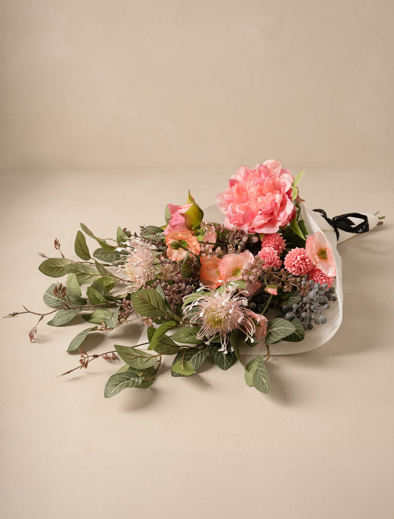 Faux Arrangement - Pink Peony & Chrysanthemum