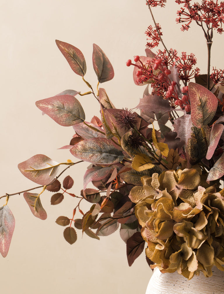Faux Arrangement - Burgundy Berries & Hydrangea