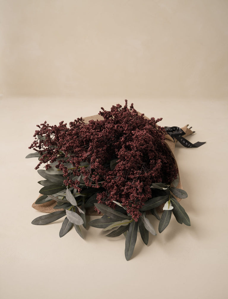 Faux Arrangement - Large Burgundy Berry & Olive Leaf
