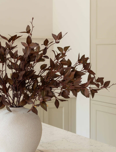 Faux Leaf Spray -  Burgundy (9 Stems)