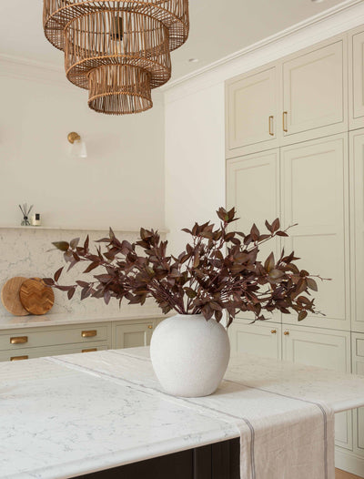 Faux Leaf Spray -  Burgundy (9 Stems)