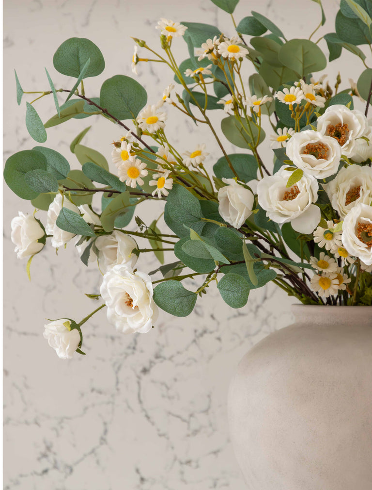 Faux Arrangement - Eucalyptus & White Chamomile