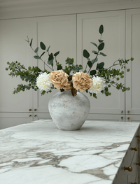 Faux Arrangement - Cream Peony & Eucalyptus