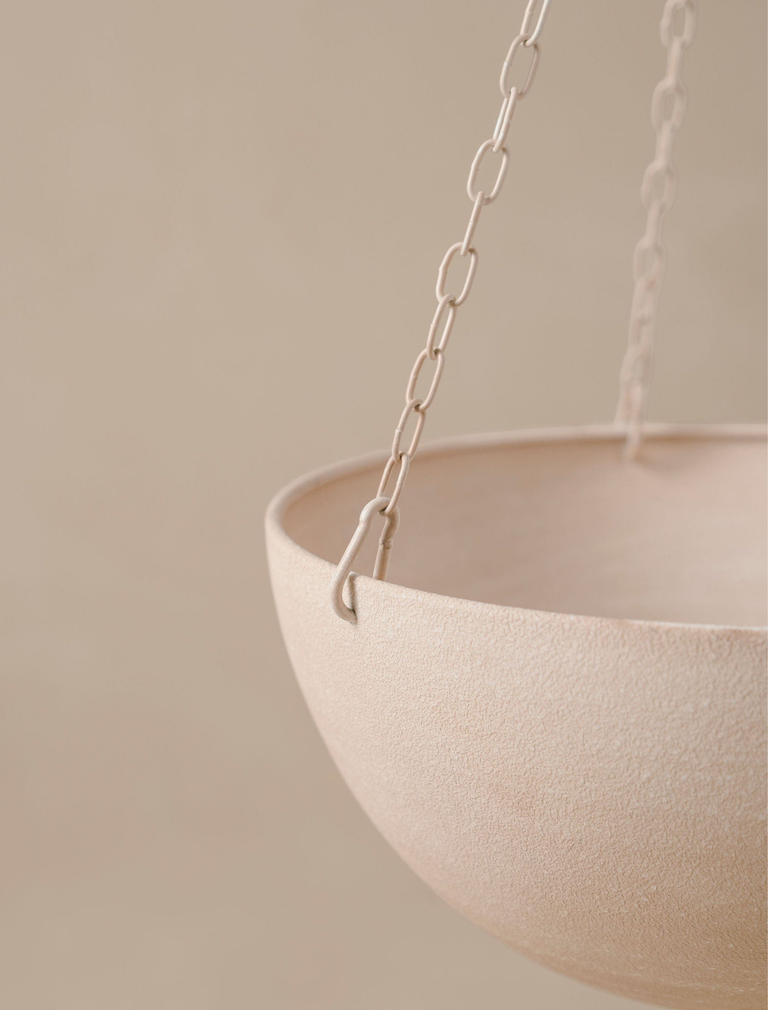 Iris Iron Hanging Basket - Beige