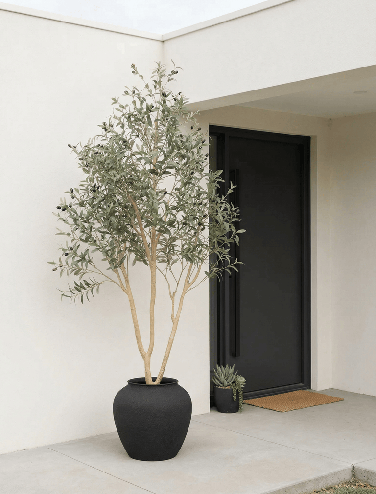 Faux Outdoor Mediterranean Olive Tree (Indoor or Outdoor) 200cm / 6ft 7in