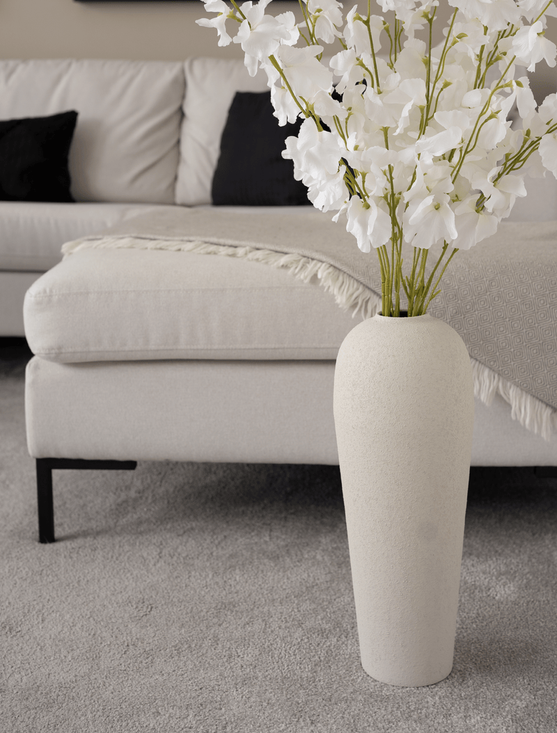 Tall Lola Vase - Textured Pale Taupe