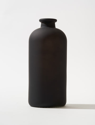 Aria Glass Vase - Matt Black