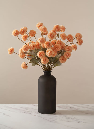 Faux Kiku Flower - Orange (10 Stems)