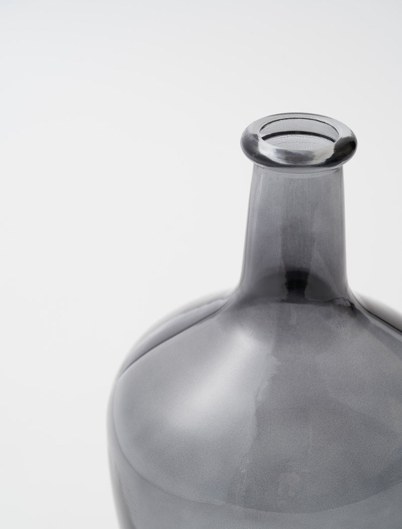 Grey Balloon Glass Vase