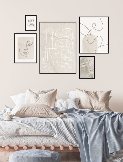 5 Print Gallery Wall - 'Line Art Inspired'